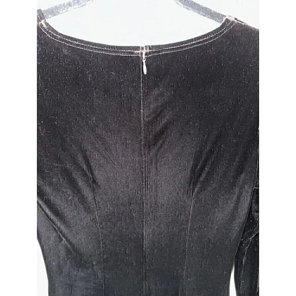 Tadashi Collection Dress Size Small Womens Long Sleeve Purple Velour Jewel Maxi - Picture 5 of 6